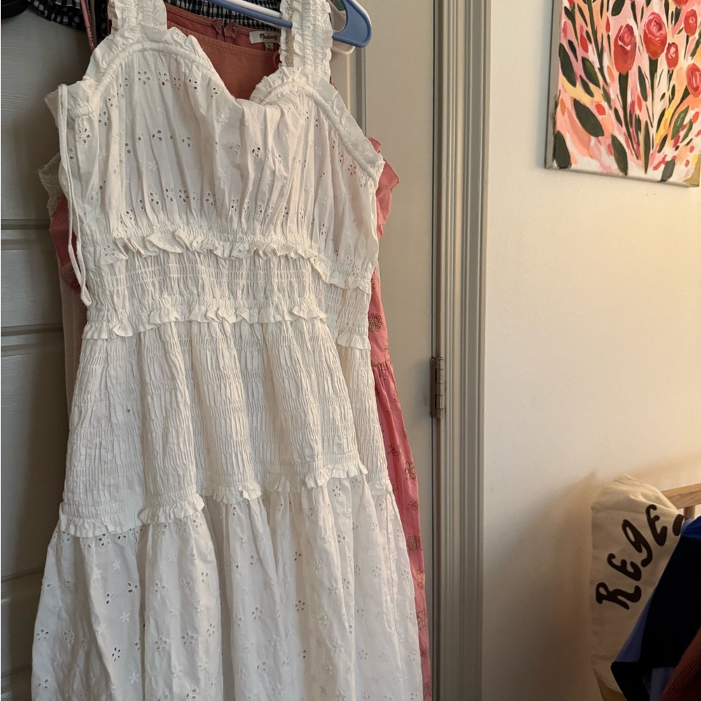 Doen White Tiered Maxi Sundress